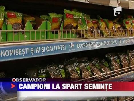 Romanii, campioni la spart seminte