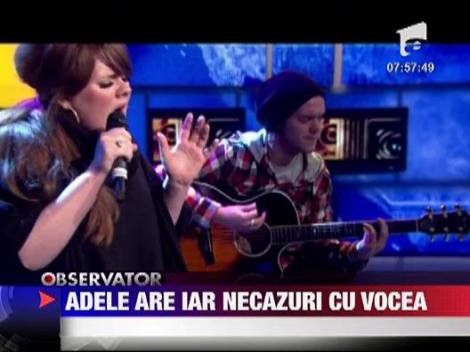 Cantareata Adele are din nou necazuri cu vocea