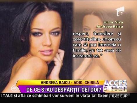 Andreea Raicu s-a despartit de Tudor Chirila