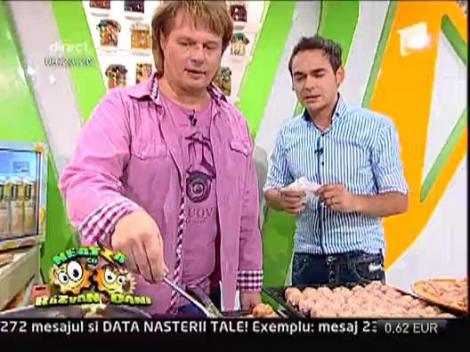 Chiftelute pudrate cu buchet de legume