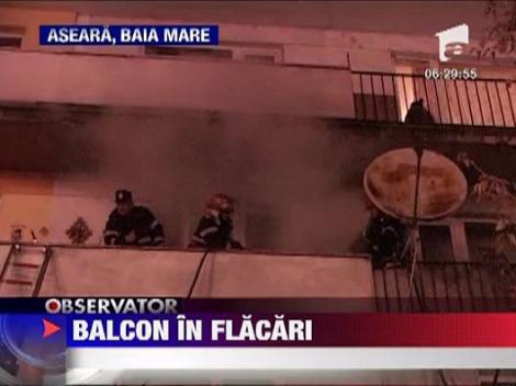 Balcon in flacari la Baia Mare