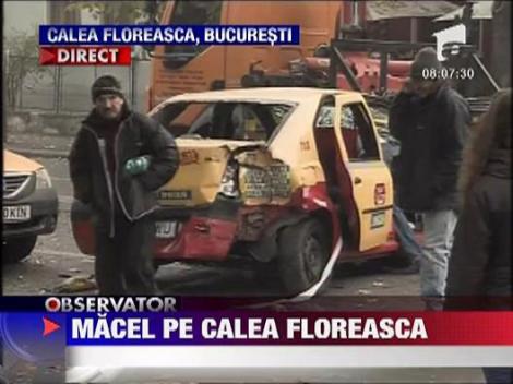 Un tanar baut aflat la volanul unei masini de teren a facut prapad pe Calea Floreasca