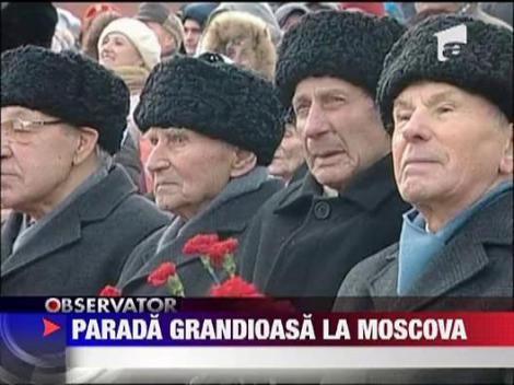Parada grandioasa a armatei ruse in Piata Rosie din Moscova
