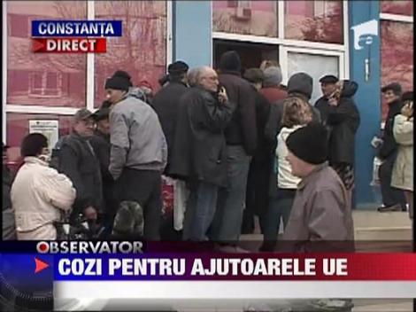 Cozi pentru ajutoarele Uniunii Europene