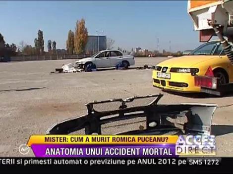 Reconstituirea accidentului in care Monica Puceanu a decedat