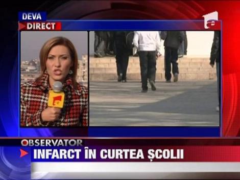 Infarct in curtea scolii