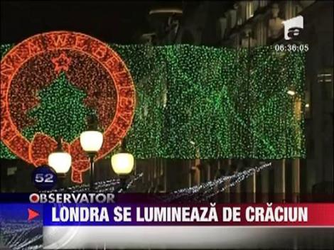 Luminile de Craciun s-au aprins la Londra