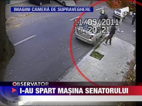 Masina de senator sparta in plina zi