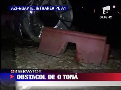 O rola de sarma grea de peste o tona a ingreunat circulatia pe DN39