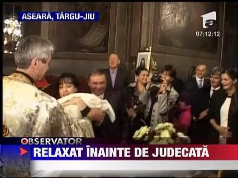 Mircea Geoana s-a relaxat la botez