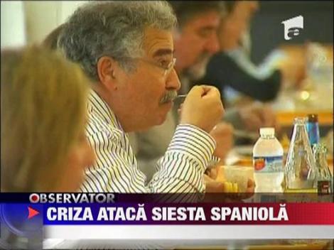 Criza ataca siesta spaniola