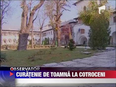 Curatenie de toamna la Palatul Cotroceni