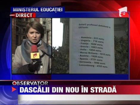 Profesorii, din nou in strada! Funeriu ii ignora in continuare