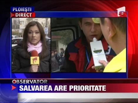 O ambulanta privata a dat peste un batran pe o trecerea de pieton din Ploiesti