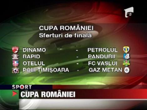 S-au stabilit sferturile de finala ale Cupei Romaniei!