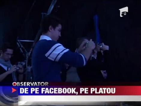 Fanii lui Bendeac, de pe Facebook, pe platou