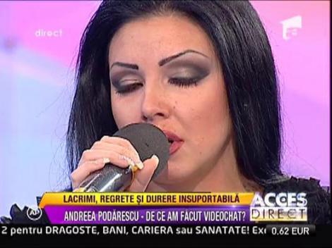 Andreea Podarescu nu isi poate stapani lacrimile