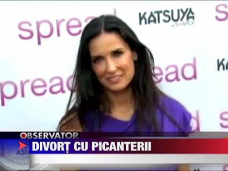 Demi Moore si Ashton Kutcher, divort cu picanterii