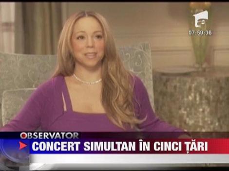 Mariah Carey, concert simultan in 5 tari