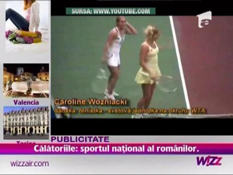 Caroline Wozniacki a dansat pe teren