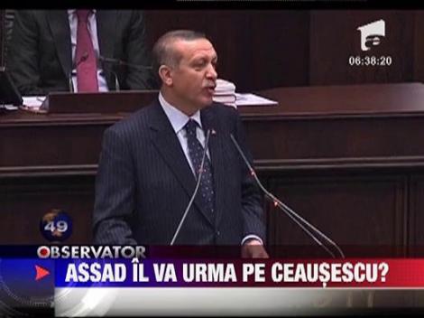 Premierul Turciei: "Presedintele Siriei va avea soarta lui Ceausescu"