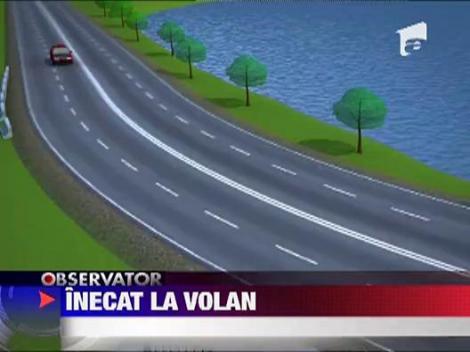 Inecat la volan in Lacul Floreasca