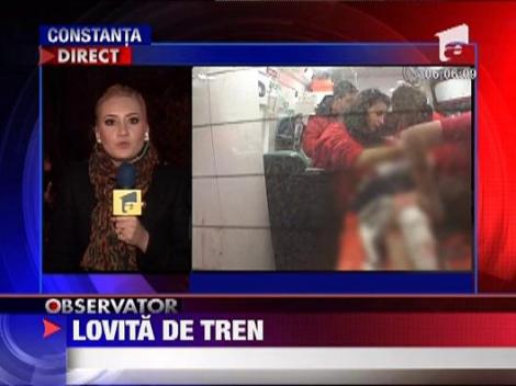 Batrana lovita de tren