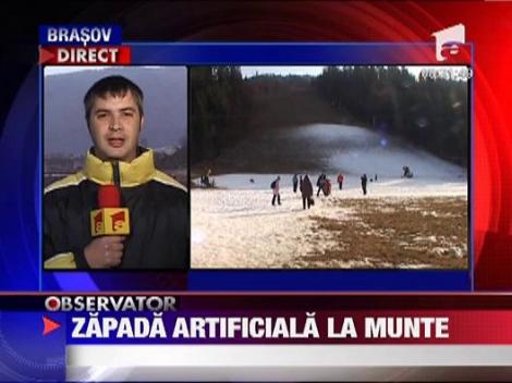 Zapada artificiala la munte