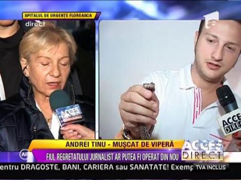 Mama lui Andrei Tinu: "Fiul meu face glume pe patul de spital"