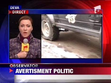 Masina vandalizata in Deva