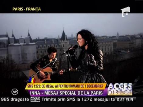 Inna, mesaj special pentru romani de la Paris
