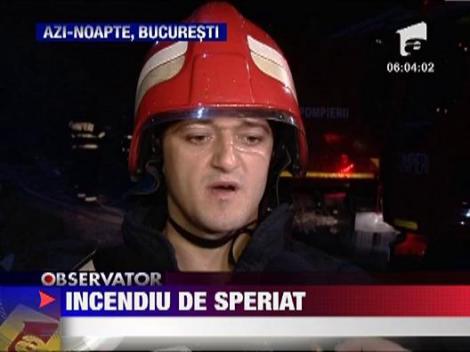 Incendiu extrem de periculos in Bucuresti