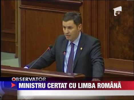 Ministru certat cu limba romana