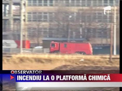 Incendiu la platforma chimica de la Savinesti