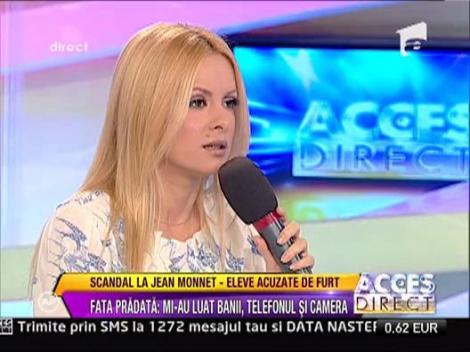 Fata pradata de elevele de la Jean Monnet: "Mi-au luat banii, telefonul si camera video"