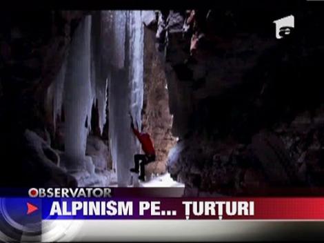 Si-au riscat viata pe un traseu de gheata