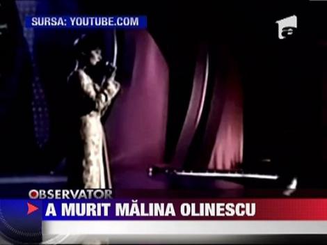 UPDATE / Cantareata Malina Olinescu s-a sinucis!