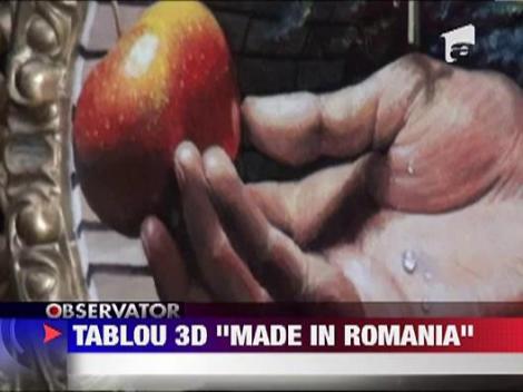 Primul tablou 3D  pictat in Romania