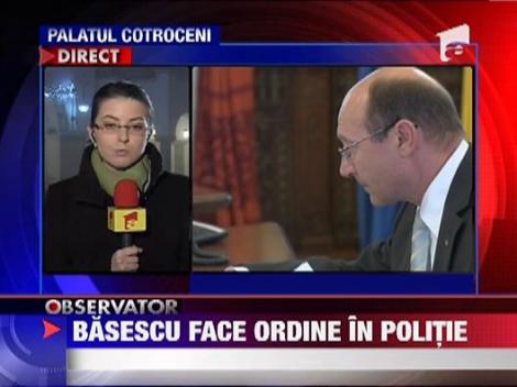 Traian Basescu vrea disponibilizari in Politie