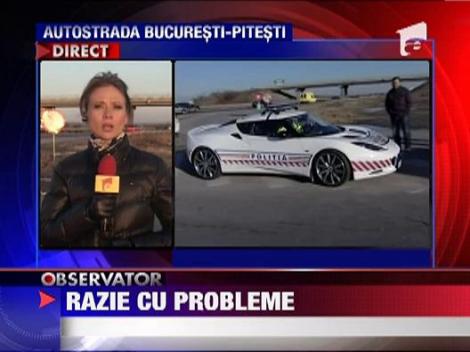 Razie cu probleme pe autostrada Bucuresti-Pitesti