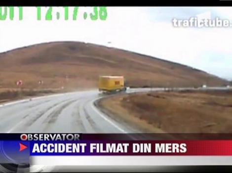 Accident filmat din mers