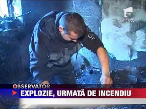 Explozie urmata de incendiu intr-un apartament din Suceava