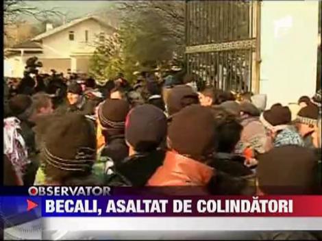Palatul lui Gigi Becali, asaltat de sute de colindatori