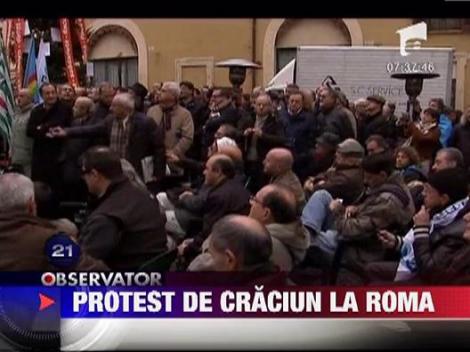 Protest de Craciun la Roma