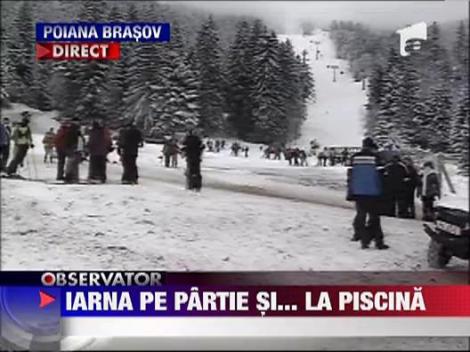 Iarna pe partie si la piscina