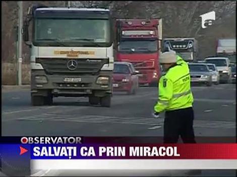 Accident spectaculos pe centura Capitalei