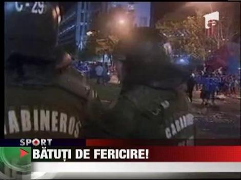 Bataie crunta intre fani si politie in Chile