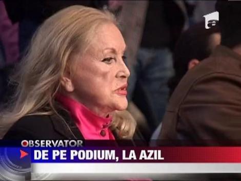 Zina Dumitrescu, de pe podium, la azil