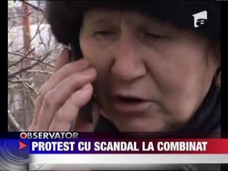 Protest cu scandal la combinatul de utilaje grele din Iasi