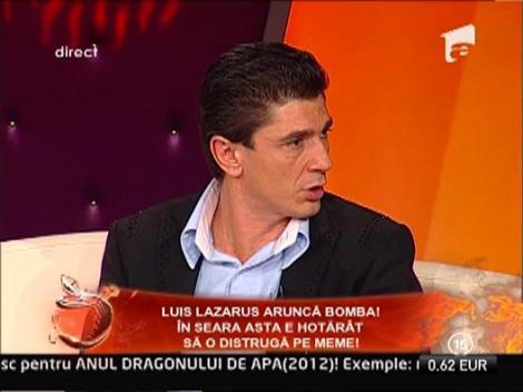 Luis Lazarus, mintit de fosta iubita